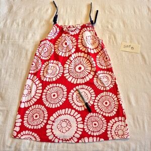 Hanna Andersson girls size 130 or 8 red & white pillowcase dress tiny spot VGUC